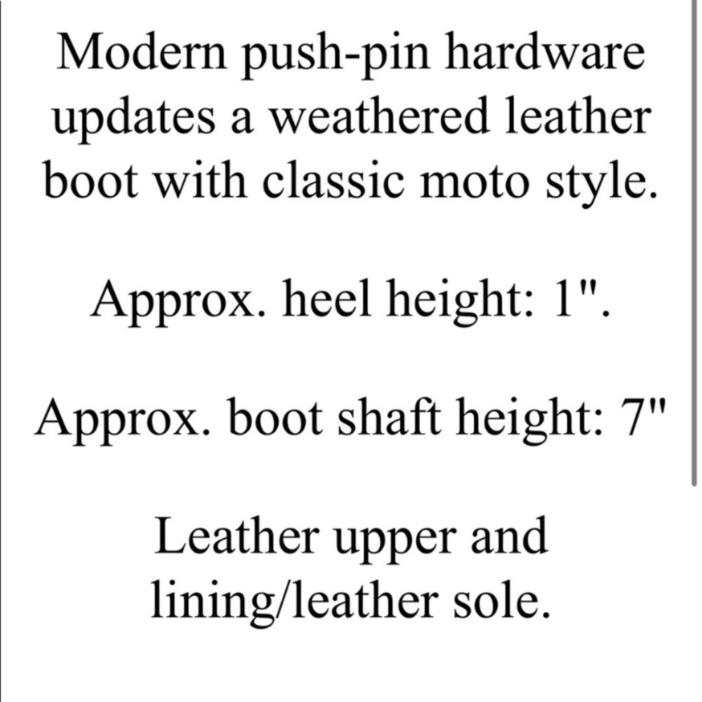 🥳HP🥳 NEW Rag & Bone GORGEOUS Italian Leather Moto Boots, 7.5 - Picture 8 of 10